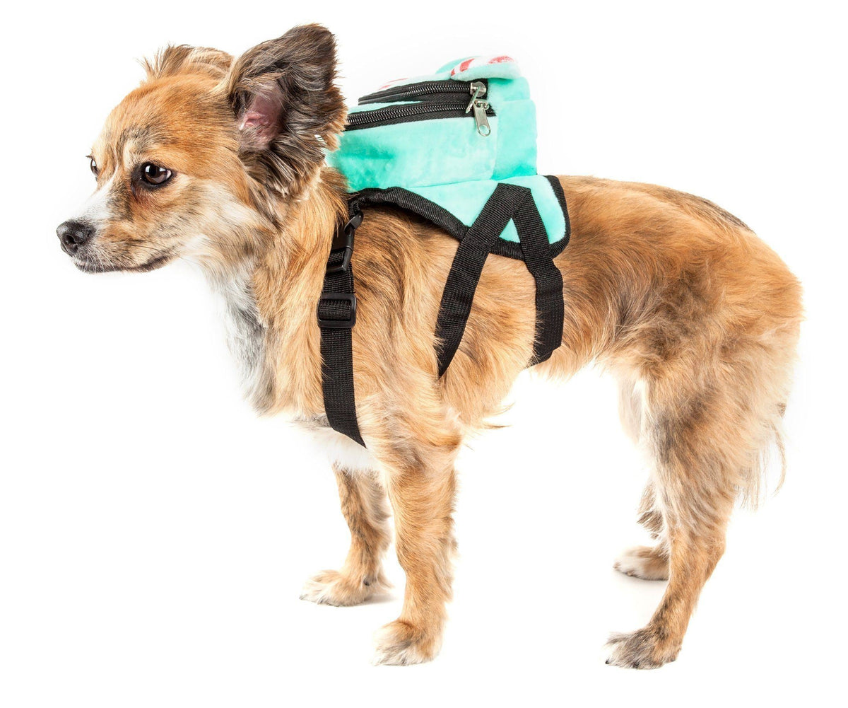 Pet Life ® 'Dumbone' Dual-Pocketed Animated Fashion Dog Harness Backpack - BIG FRENCHIES