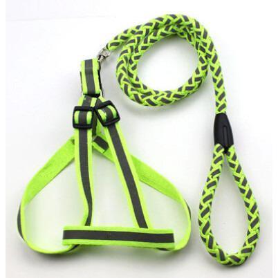 Pet Life ® 'Easy Tension' Reflective Stitched Adjustable 2-in-1 Pet Dog Leash and Harness - BIG FRENCHIES