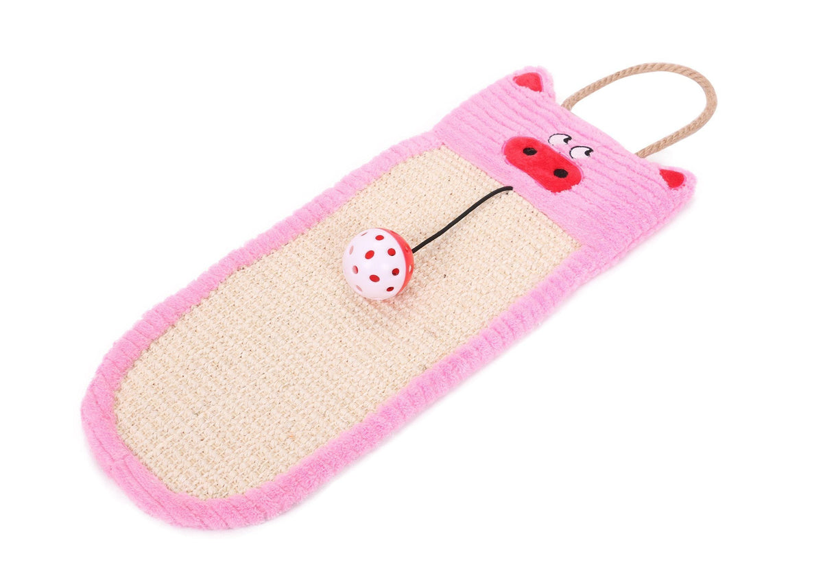 Pet Life ® Eco-Natural Sisal and Jute Hanging Carpet Cat Scratcher - BIG FRENCHIES