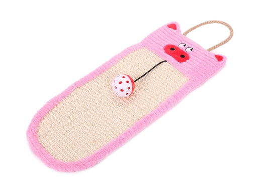 Pet Life ® Eco-Natural Sisal and Jute Hanging Carpet Cat Scratcher - BIG FRENCHIES