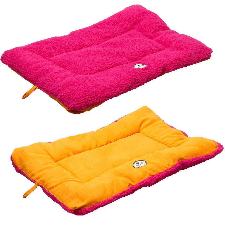 Pet Life ® 'Eco-Paw' Reversible Eco-Friendly Recyclabled Polyfill Fashion Designer Pet Dog Bed Mat Lounge - BIG FRENCHIES