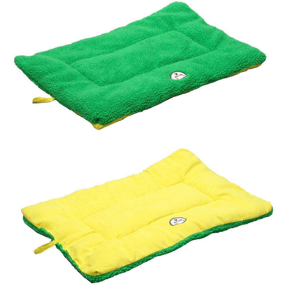 Pet Life ® 'Eco-Paw' Reversible Eco-Friendly Recyclabled Polyfill Fashion Designer Pet Dog Bed Mat Lounge - BIG FRENCHIES