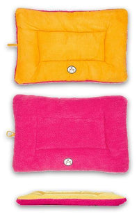 Pet Life ® 'Eco-Paw' Reversible Eco-Friendly Recyclabled Polyfill Fashion Designer Pet Dog Bed Mat Lounge - BIG FRENCHIES