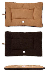 Pet Life ® 'Eco-Paw' Reversible Eco-Friendly Recyclabled Polyfill Fashion Designer Pet Dog Bed Mat Lounge - BIG FRENCHIES