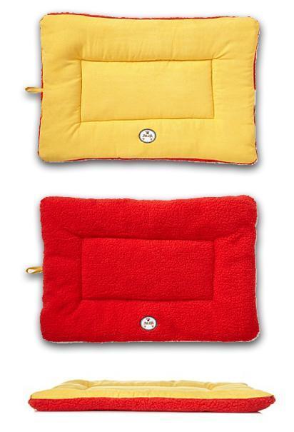 Pet Life ® 'Eco-Paw' Reversible Eco-Friendly Recyclabled Polyfill Fashion Designer Pet Dog Bed Mat Lounge - BIG FRENCHIES