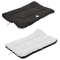 Pet Life ® 'Eco-Paw' Reversible Eco-Friendly Recyclabled Polyfill Fashion Designer Pet Dog Bed Mat Lounge - BIG FRENCHIES