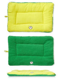 Pet Life ® 'Eco-Paw' Reversible Eco-Friendly Recyclabled Polyfill Fashion Designer Pet Dog Bed Mat Lounge - BIG FRENCHIES