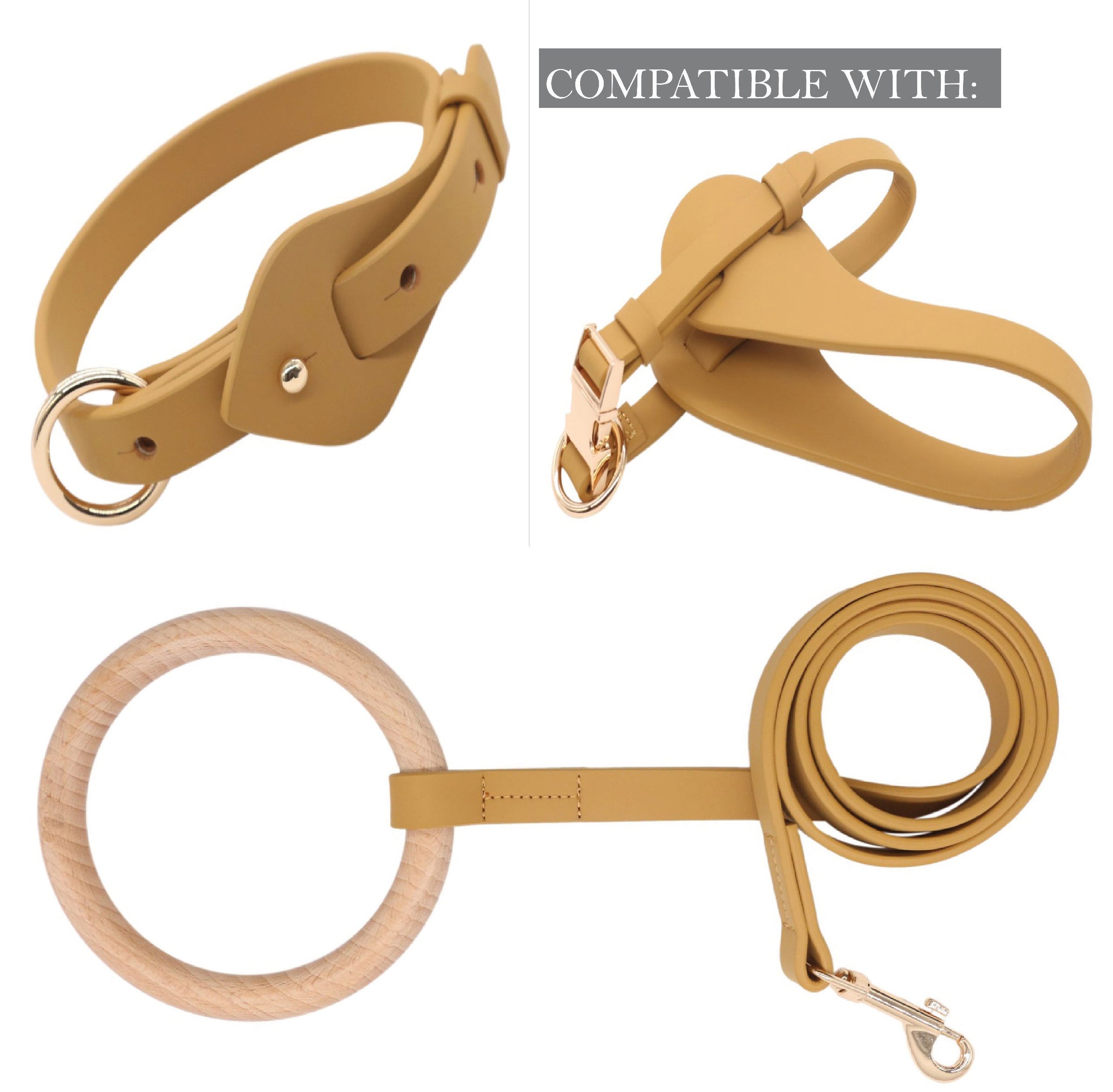 Pet Life ® 'Ever-Craft' Boutique Series Adjustable Designer Leather Dog Collar - BIG FRENCHIES