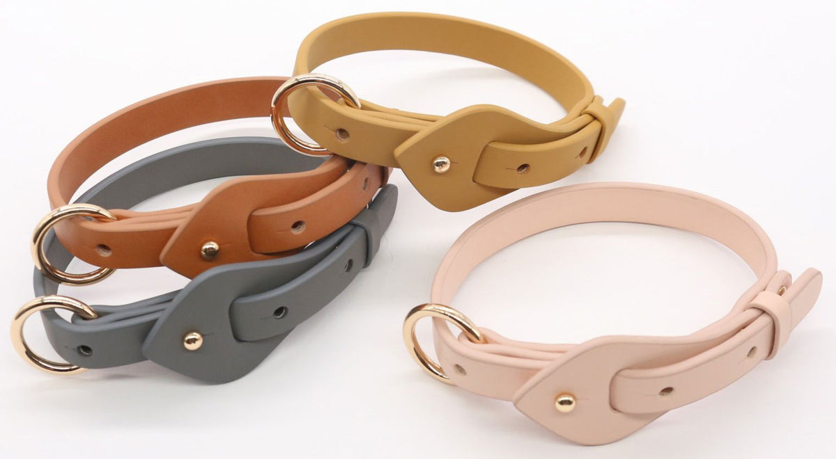 Pet Life ® 'Ever-Craft' Boutique Series Adjustable Designer Leather Dog Collar - BIG FRENCHIES