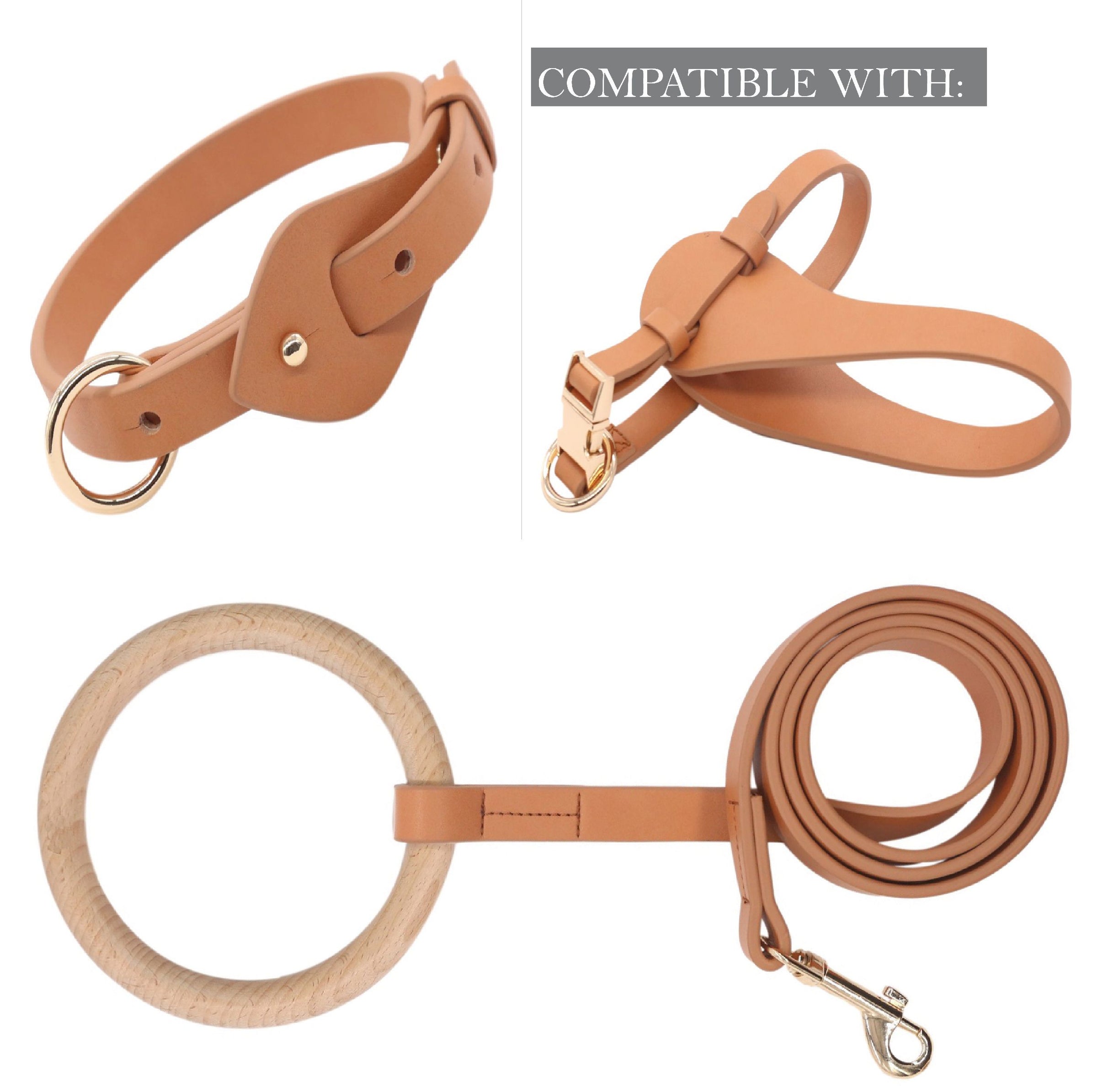 Pet Life ® 'Ever-Craft' Boutique Series Adjustable Designer Leather Dog Collar - BIG FRENCHIES