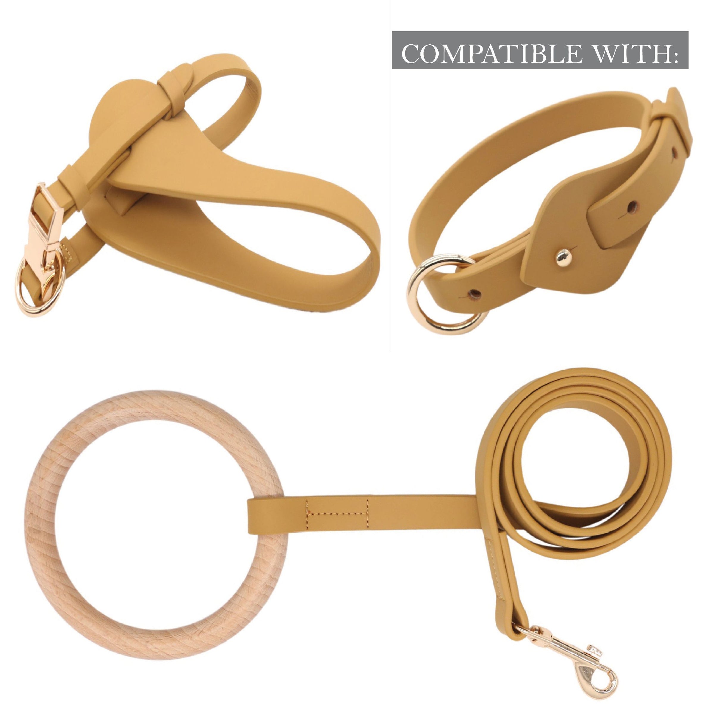Pet Life ® 'Ever-Craft' Boutique Series Adjustable Designer Leather Dog Harness - BIG FRENCHIES