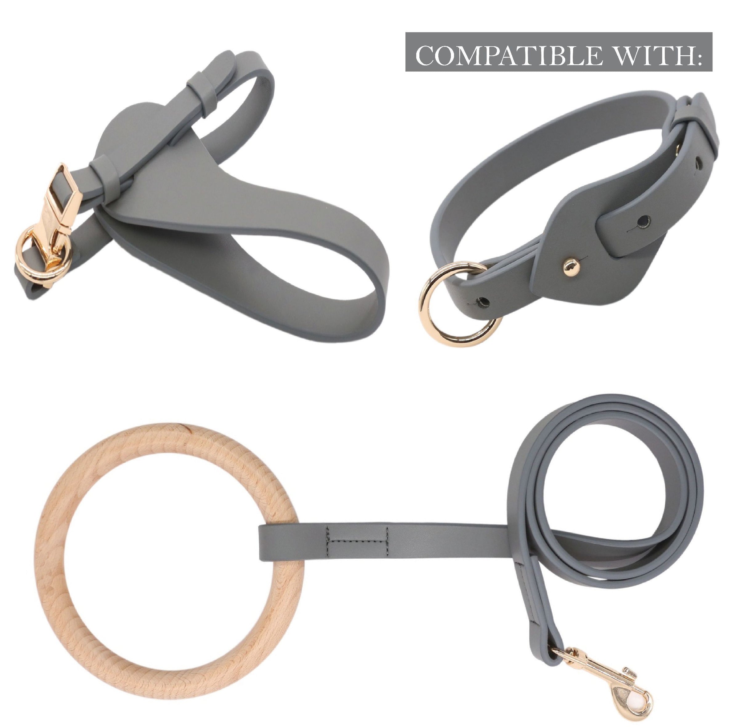 Pet Life ® 'Ever-Craft' Boutique Series Adjustable Designer Leather Dog Harness - BIG FRENCHIES