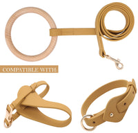Pet Life ® 'Ever-Craft' Boutique Series Beechwood and Leather Designer Dog Leash - BIG FRENCHIES