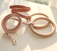 Pet Life ® 'Ever-Craft' Boutique Series Beechwood and Leather Designer Dog Leash - BIG FRENCHIES