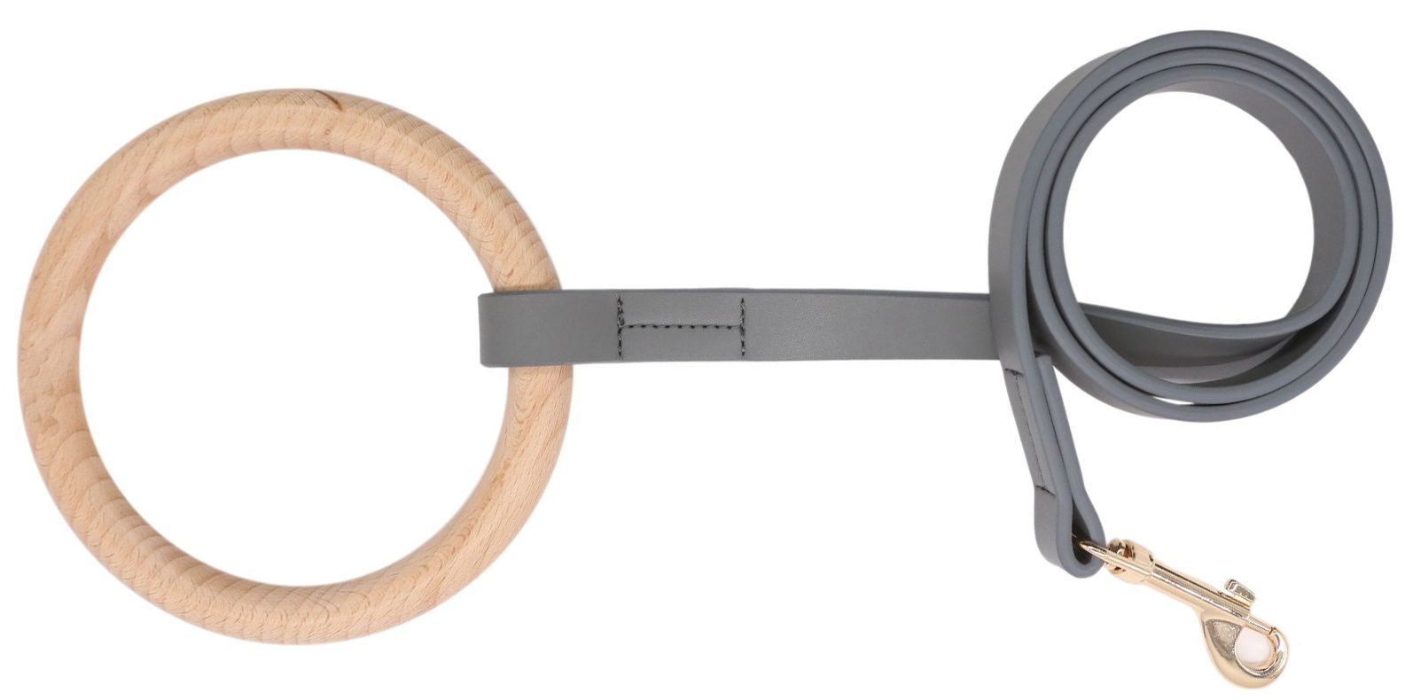 Pet Life ® 'Ever-Craft' Boutique Series Beechwood and Leather Designer Dog Leash - BIG FRENCHIES
