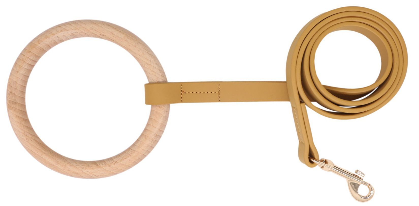 Pet Life ® 'Ever-Craft' Boutique Series Beechwood and Leather Designer Dog Leash - BIG FRENCHIES