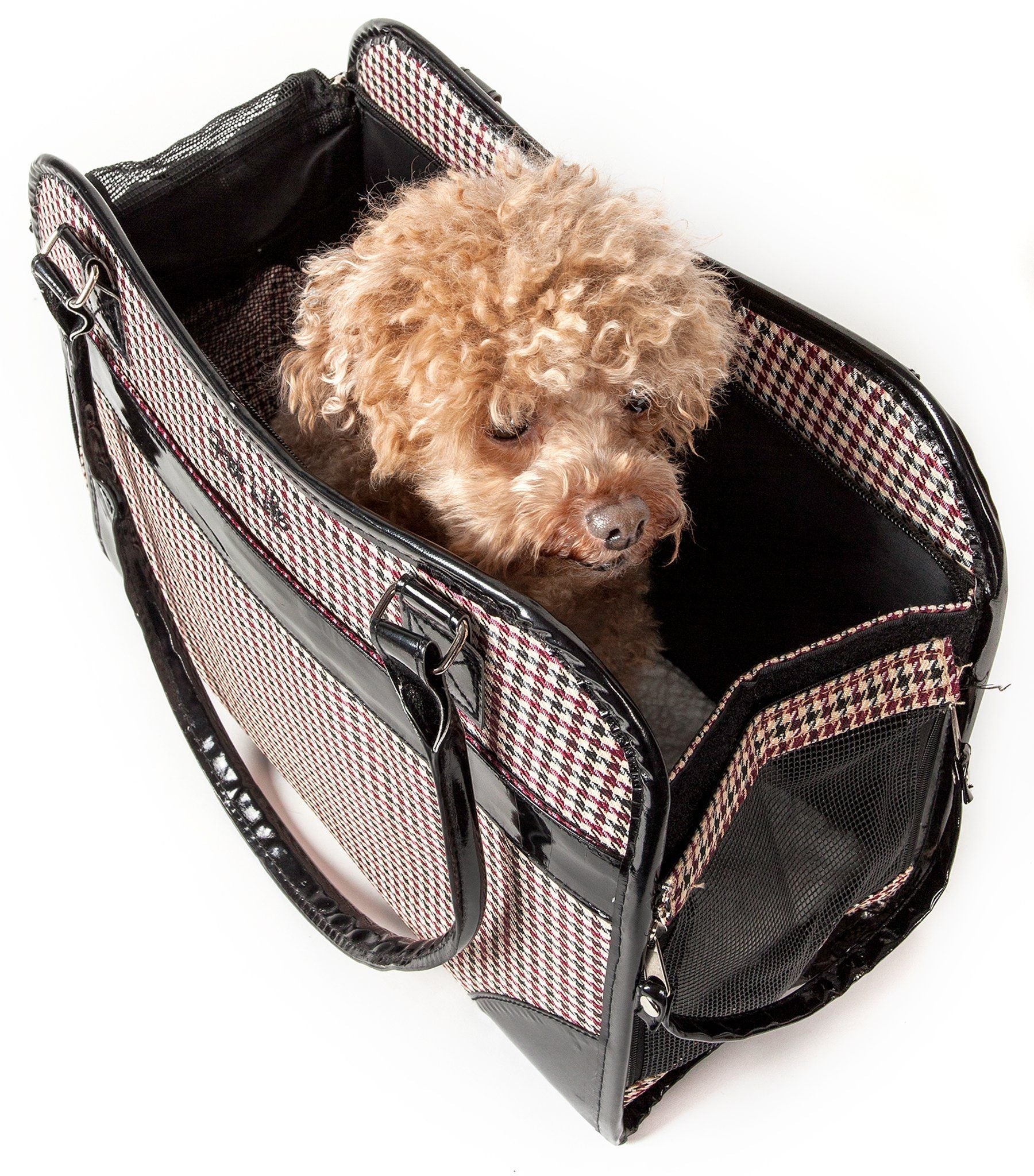 Pet Life ® Exquisite Airline Approved Designer Travel Pet Dog Handbag Carrier - BIG FRENCHIES
