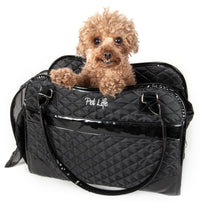 Pet Life ® Exquisite Airline Approved Designer Travel Pet Dog Handbag Carrier - BIG FRENCHIES
