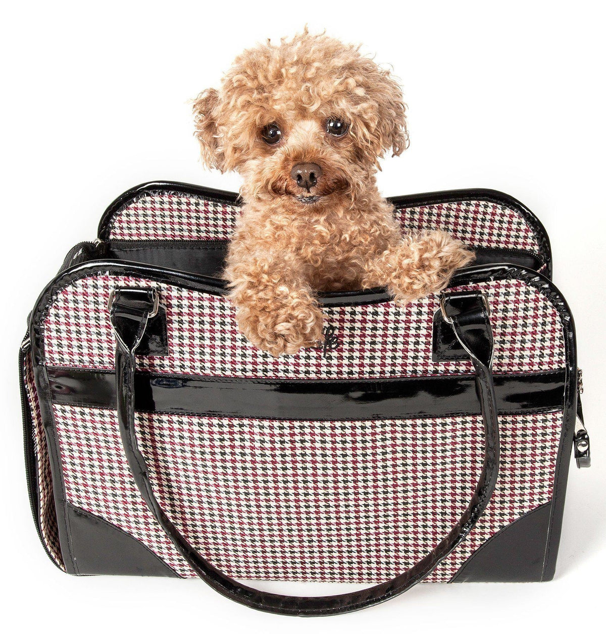 Pet Life ® Exquisite Airline Approved Designer Travel Pet Dog Handbag Carrier - BIG FRENCHIES
