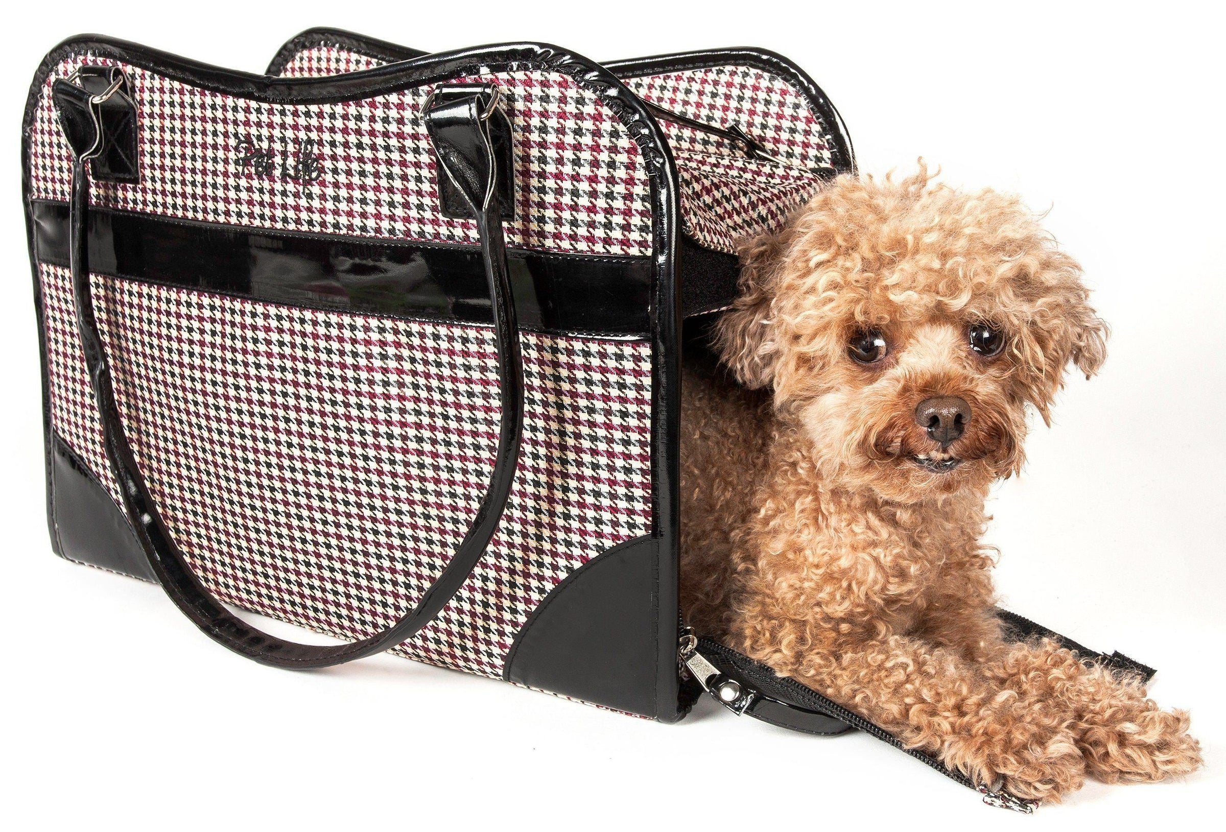 Pet Life ® Exquisite Airline Approved Designer Travel Pet Dog Handbag Carrier - BIG FRENCHIES