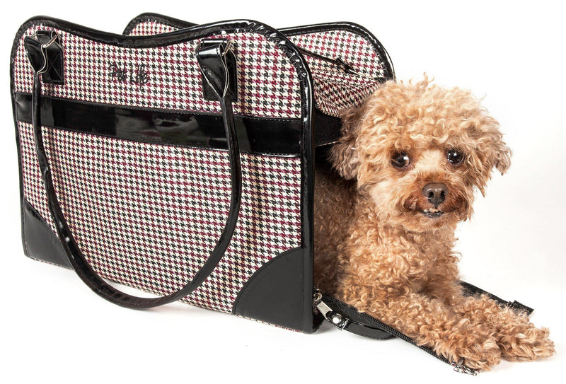 Pet Life ® Exquisite Airline Approved Designer Travel Pet Dog Handbag Carrier - BIG FRENCHIES