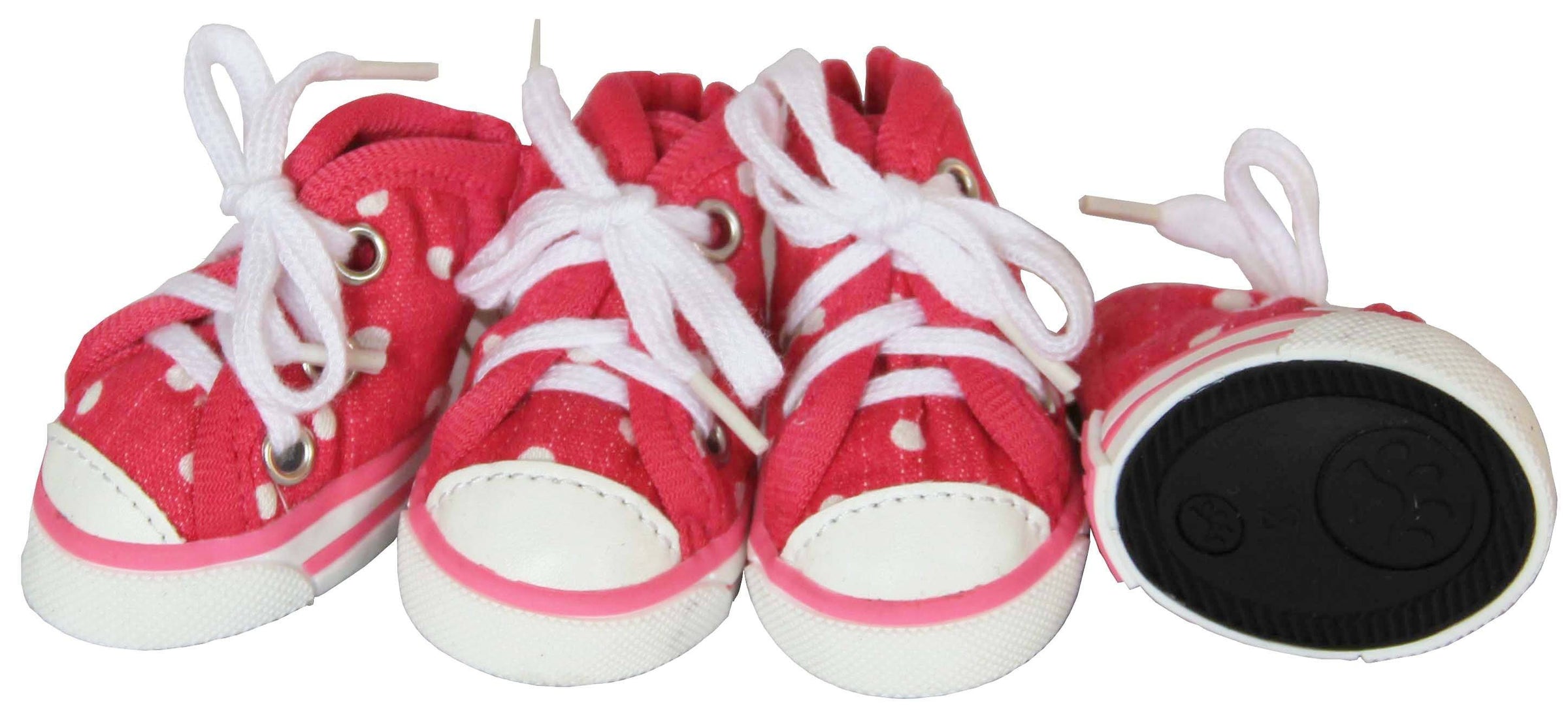 Pet Life ® 'Extreme-Skater' Canvas Casual Grip Pet Dog Shoes Sneakers - Set Of 4 - BIG FRENCHIES