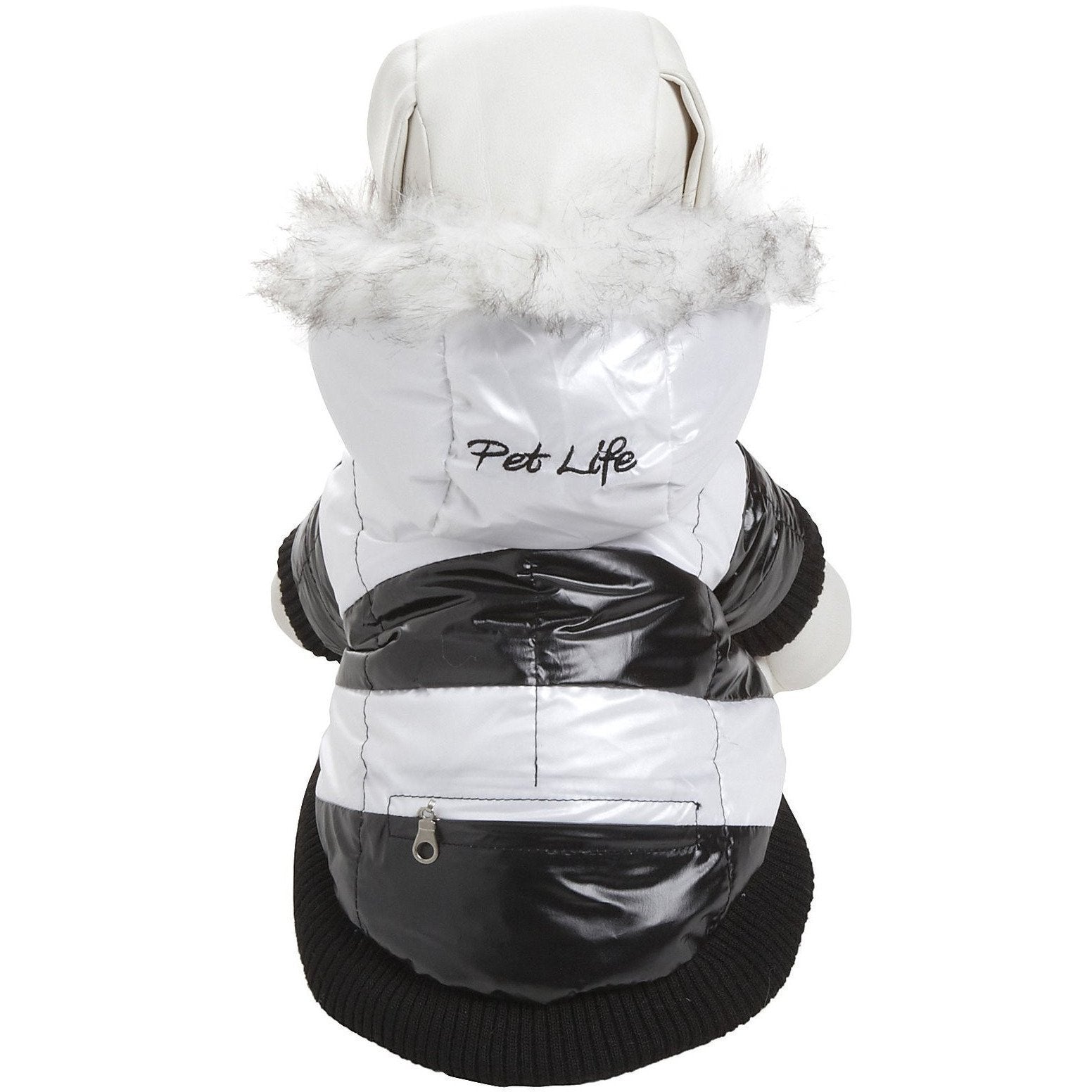 Pet Life ® Fashion Striped 3M Insulated Ultra-Plush Pet Dog Parka Coat w/ Removable Hood - BIG FRENCHIES