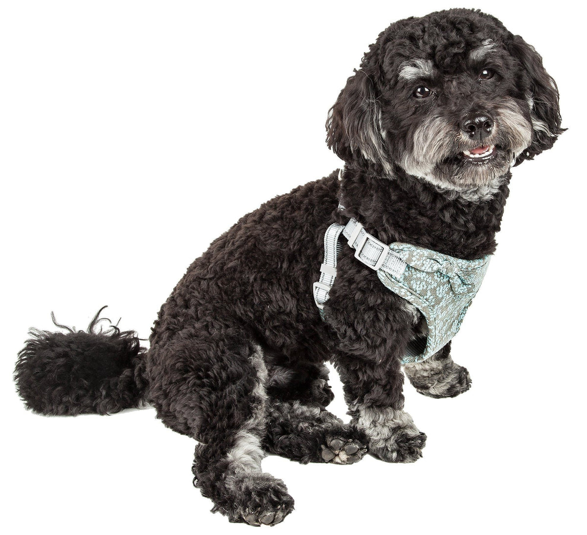 Pet Life ® 'Fidomite' Mesh Reversed and Adjustable Fashion Dog Harness W/ Designer Bowtie - BIG FRENCHIES