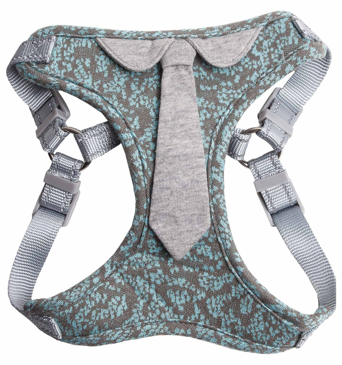 Pet Life ® 'Fidomite' Mesh Reversed and Adjustable Fashion Dog Harness W/ Designer Neck Tie - BIG FRENCHIES
