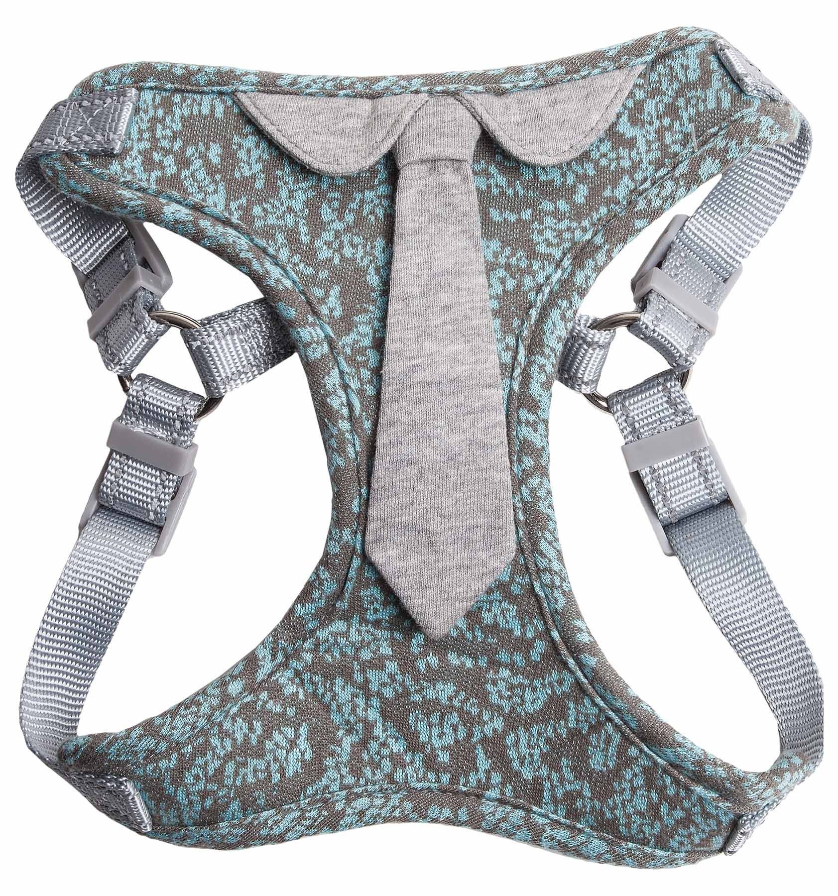 Pet Life ® 'Fidomite' Mesh Reversed and Adjustable Fashion Dog Harness W/ Designer Neck Tie - BIG FRENCHIES