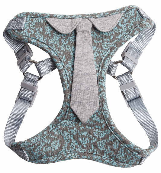 Pet Life ® 'Fidomite' Mesh Reversed and Adjustable Fashion Dog Harness W/ Designer Neck Tie - BIG FRENCHIES