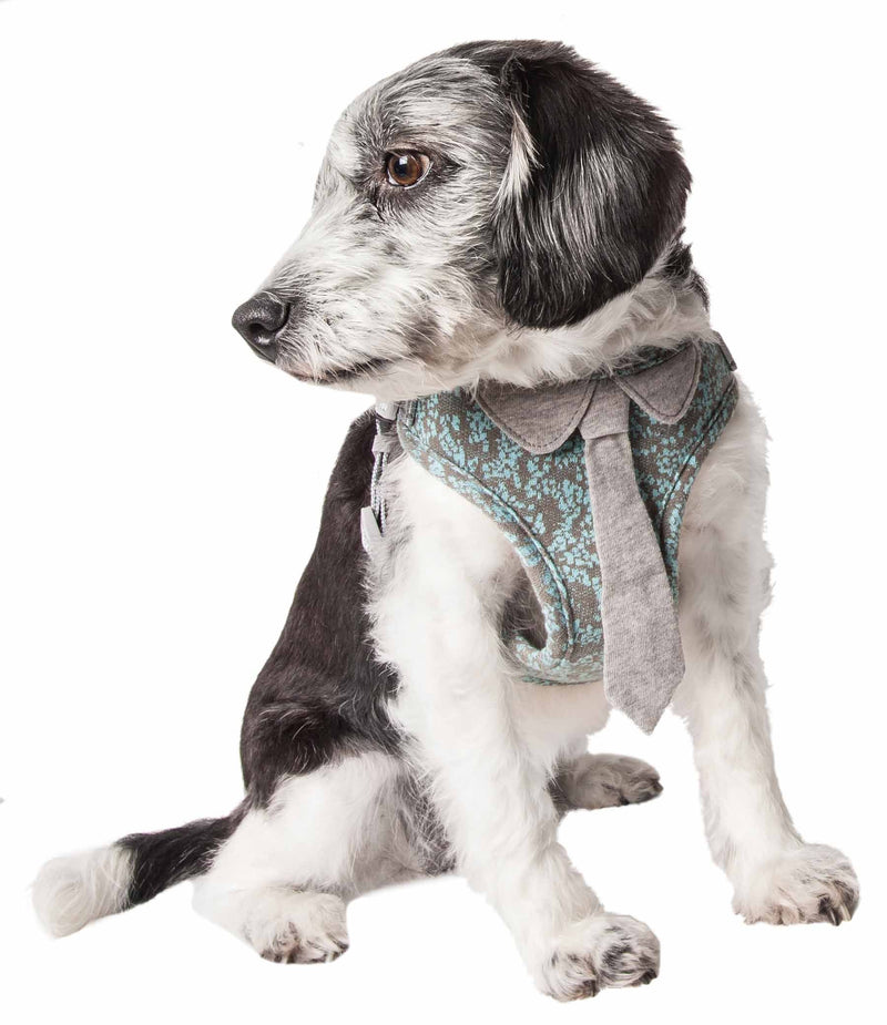 Pet Life ® 'Fidomite' Mesh Reversed and Adjustable Fashion Dog Harness W/ Designer Neck Tie - BIG FRENCHIES
