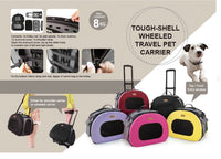 Pet Life ® 'Final Destination' Airline Approved 2-in-1 Tough-Shell Wheeled Collapsible Travel Fashion Pet Dog Carrier Crate - BIG FRENCHIES
