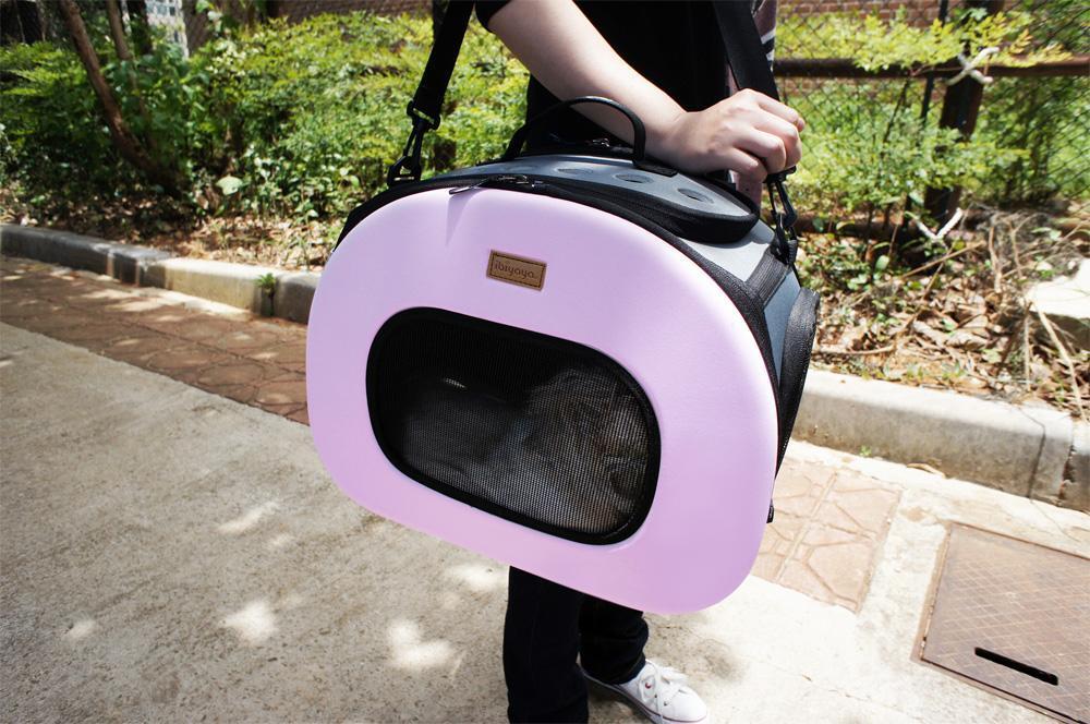 Pet Life ® 'Final Destination' Airline Approved 2-in-1 Tough-Shell Wheeled Collapsible Travel Fashion Pet Dog Carrier Crate - BIG FRENCHIES