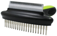 Pet Life ® Flex Series 2-in-1 Dual-Sided Grooming Undercoat Pet Rake and Deshedder - BIG FRENCHIES