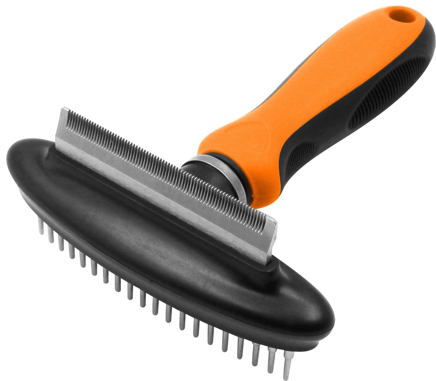 Pet Life ® Flex Series 2-in-1 Dual-Sided Grooming Undercoat Pet Rake and Deshedder - BIG FRENCHIES