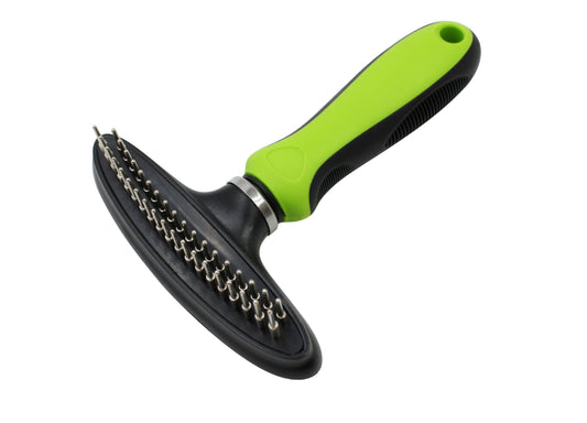 Pet Life ® Flex Series Dual-Row Grooming Rake Pet Comb - BIG FRENCHIES