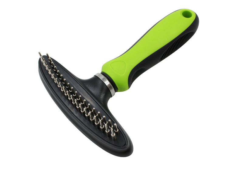 Pet Life ® Flex Series Dual-Row Grooming Rake Pet Comb - BIG FRENCHIES