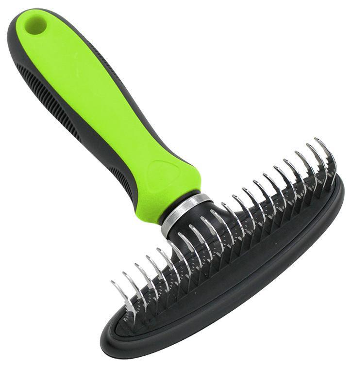 Pet Life ® Flex Series Undercoat Dematter Grooming Pet Rake - BIG FRENCHIES