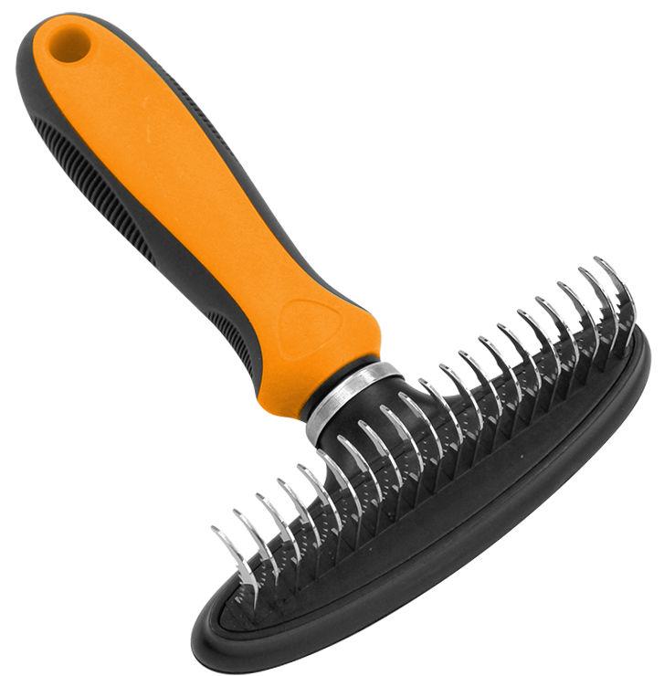 Pet Life ® Flex Series Undercoat Dematter Grooming Pet Rake - BIG FRENCHIES