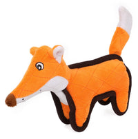 Pet Life ® 'Foxy-Tail' Animated Nylon Quilted Squeaker Plush Dog Toy - BIG FRENCHIES