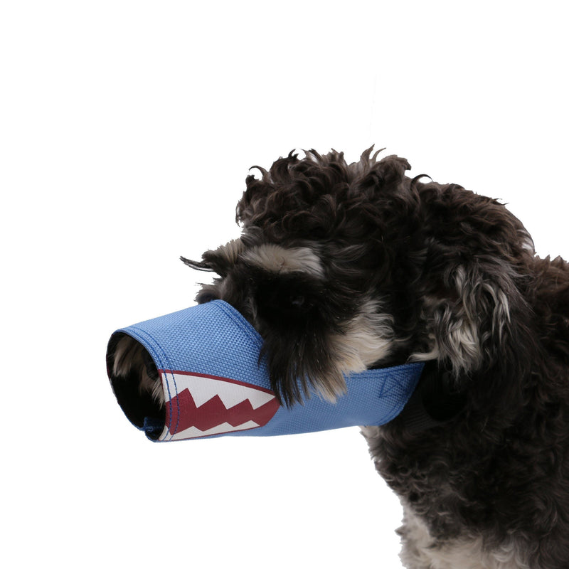Pet Life ® 'Funimation' Animated Nylon Mesh Protective Travel Anti-Bark Dog Muzzle - BIG FRENCHIES