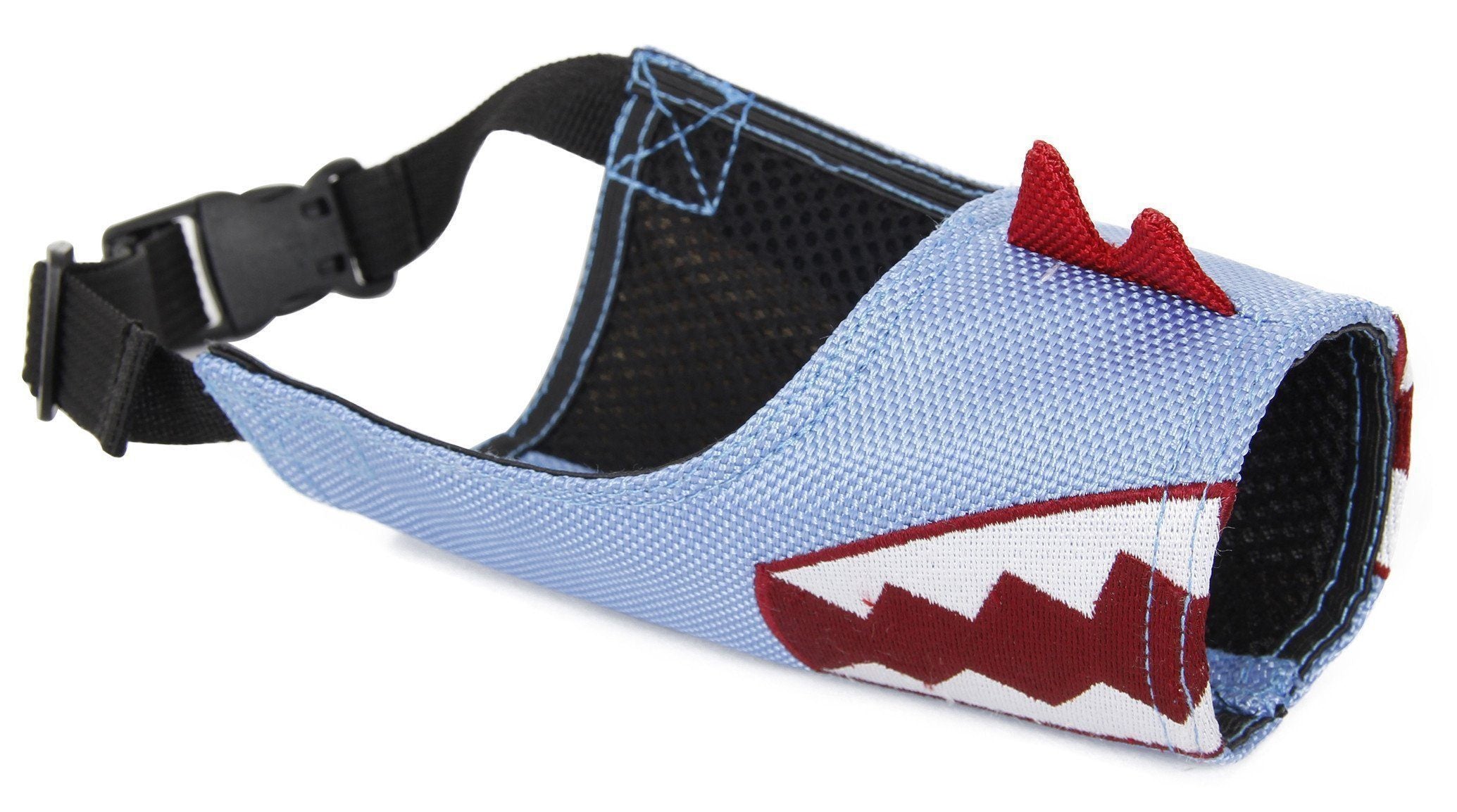 Pet Life ® 'Funimation' Animated Nylon Mesh Protective Travel Anti-Bark Dog Muzzle - BIG FRENCHIES