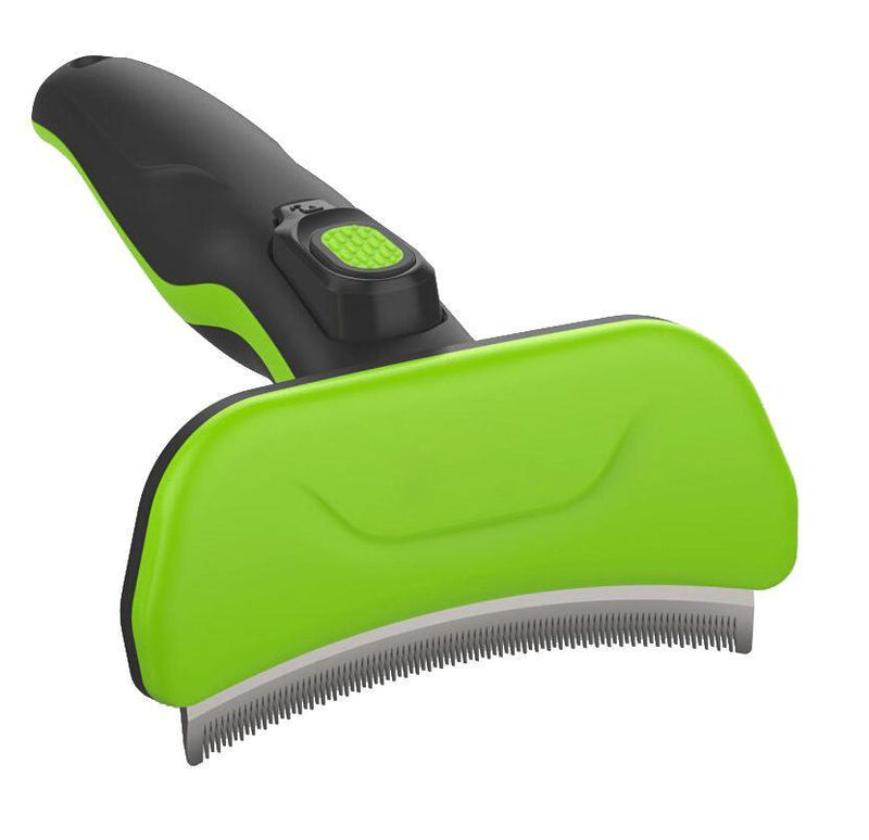 Pet Life ® 'Fur-Guard' Easy Self-Cleaning Grooming Deshedder Pet Comb - BIG FRENCHIES