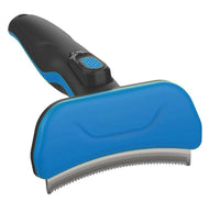 Pet Life ® 'Fur-Guard' Easy Self-Cleaning Grooming Deshedder Pet Comb - BIG FRENCHIES