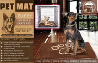 Pet Life ® 'Fuzzy' Quick-Drying Anti-Skid and Machine Washable Dog Mat - BIG FRENCHIES