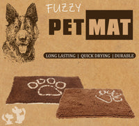 Pet Life ® 'Fuzzy' Quick-Drying Anti-Skid and Machine Washable Dog Mat - BIG FRENCHIES