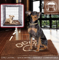 Pet Life ® 'Fuzzy' Quick-Drying Anti-Skid and Machine Washable Dog Mat - BIG FRENCHIES