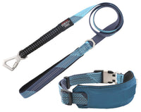 Pet Life ® 'Geo-prene' 2-in-1 Shock Absorbing Neoprene Padded Reflective Dog Leash and Collar - BIG FRENCHIES
