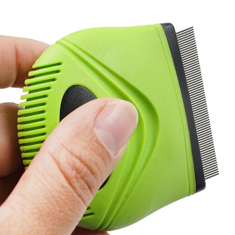 Pet Life ® 'Grazer' Handheld Travel Grooming Cat and Dog Flea and Tick Comb - BIG FRENCHIES